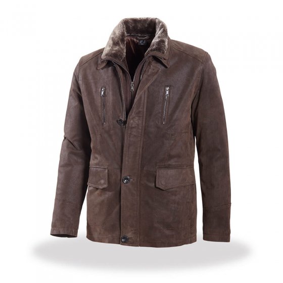 Veste homme en cuir,Marron 50 | Marron