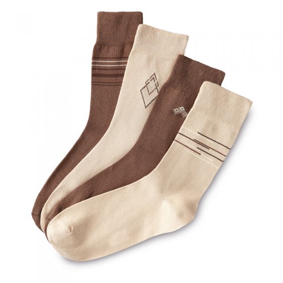 Baumwoll-Stretchsocken im 4er-Pack