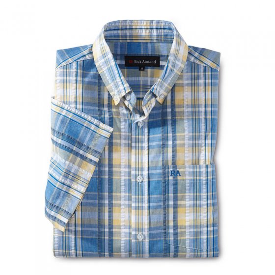 Chemise  "Madras"  en coton gaufré 