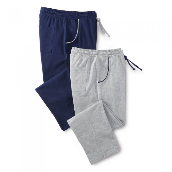 Jersey Freizeithose 2er-Set XL | Marine#Grau