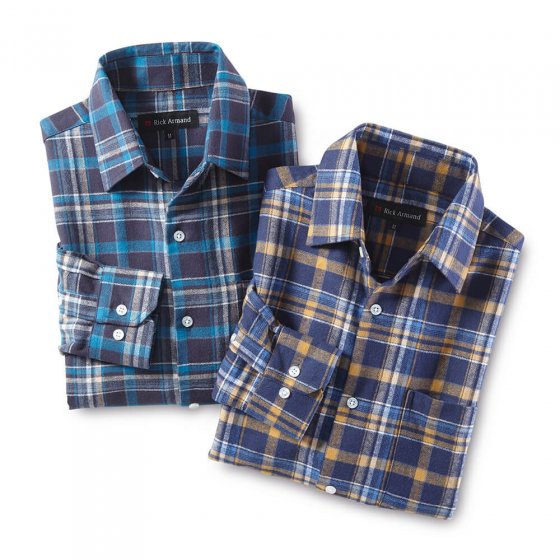 Baumwoll-Flanellhemd,petrol/bl 3XL | Petrol-Blaukariert