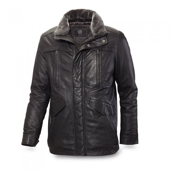 Veste en cuir nappa d'agneau 60 | Noir