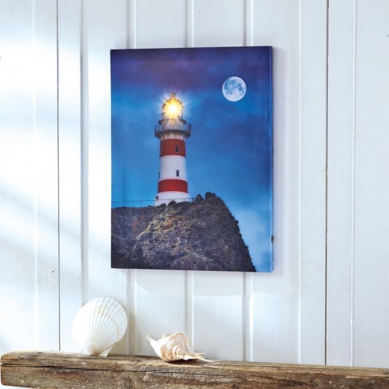 LED-Wandbild „Leuchtturm” 