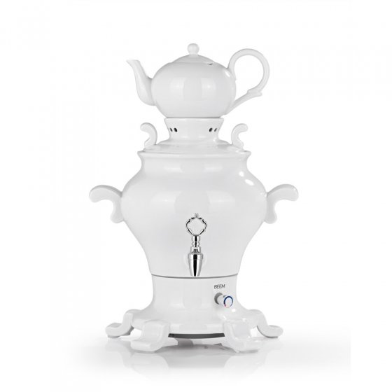 Samovar en porcelaine  "Odette Blanc" 