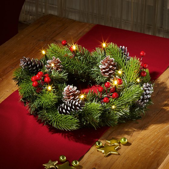 Couronne de Noël à LED