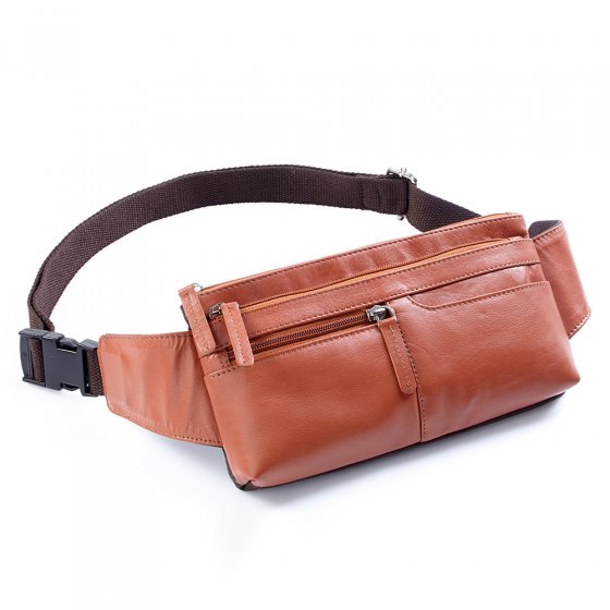 Leder-Bauchtasche 