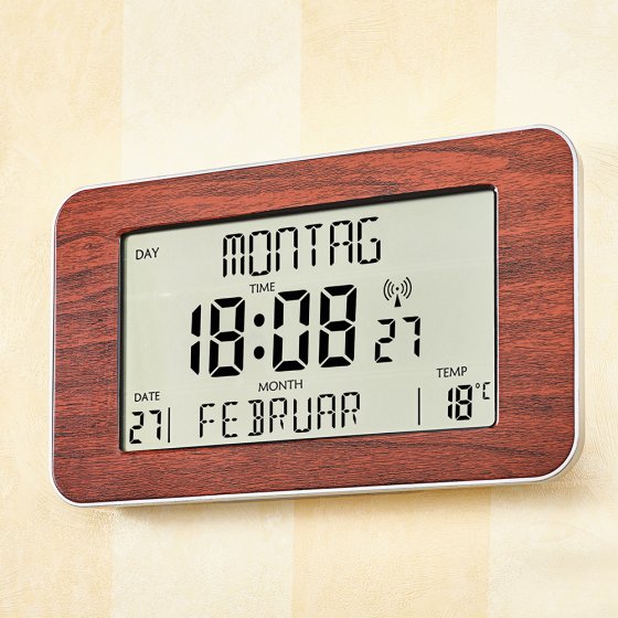 Horloge calendrier radiopilotée 