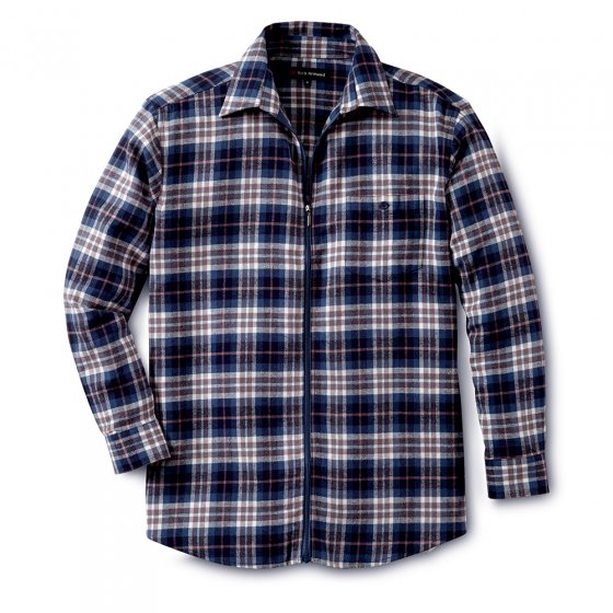 Chemise de flanelle zippée 