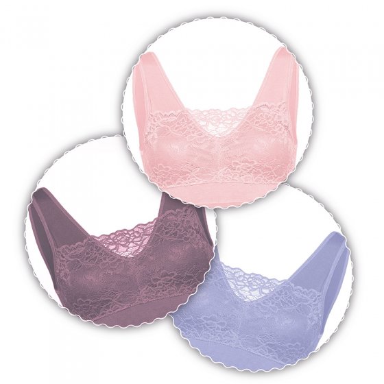 Soutien-gorge dentelle confort Lot de 3  