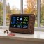Station météo de table télécommandée, aspect bois - 1