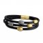 Armband Edelstahl gelb plattie - 1