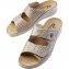 Pantolette Leder Reptil,beige - 1