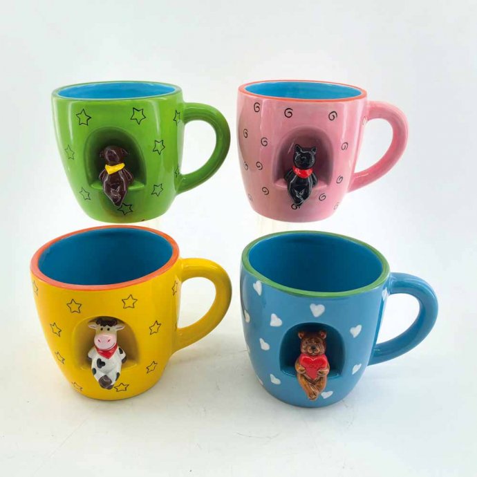 3D Tassen im 4er-Set