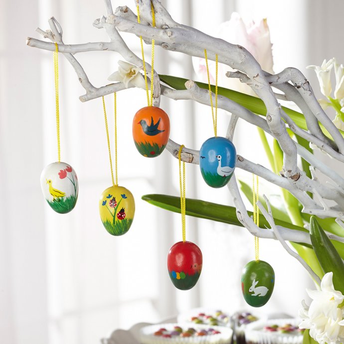 Œufs de Pâques en bois