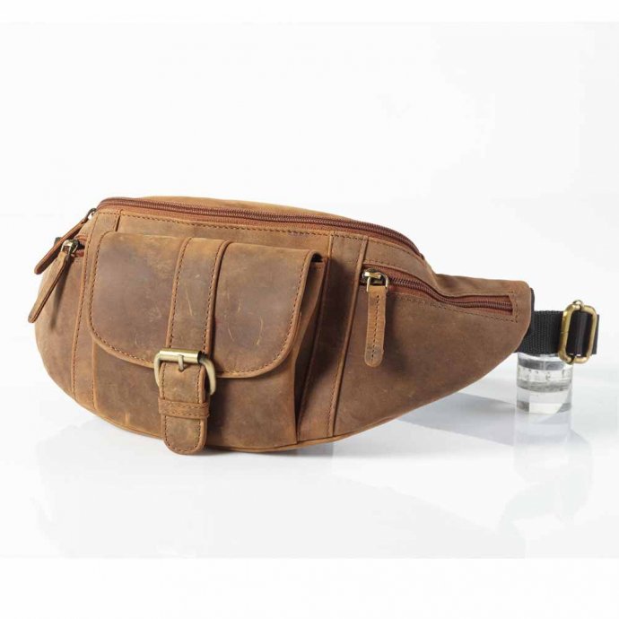 Sac ceinture en cuir de bœuf