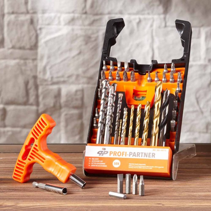 50-teiliger Bohrer- und Bitsatz