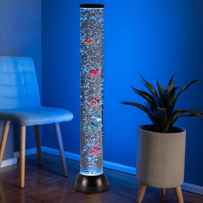 Colonne d’eau LED avec poissons