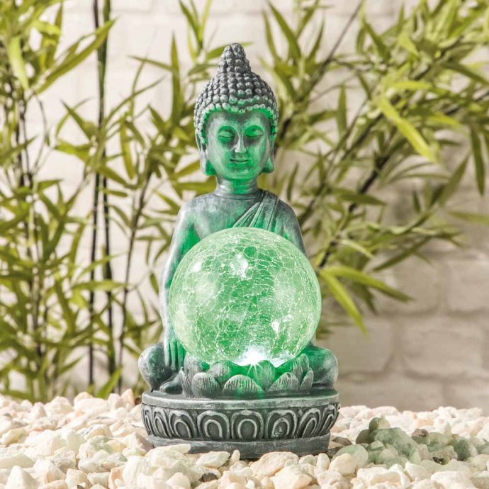 LED Solar Buddha