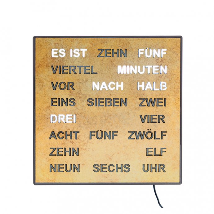 Horloge à mots élégante