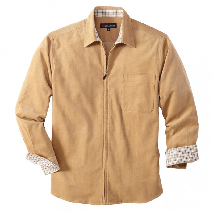 Cordhemd mit Ganzreißverschluss