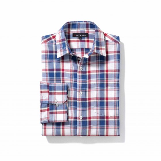 Chemise à carreaux facile d'entretien 