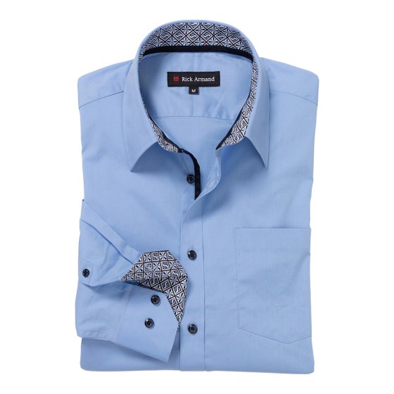 Chemise stretch avec contrastes 3XL (47/48) | Bleu clair