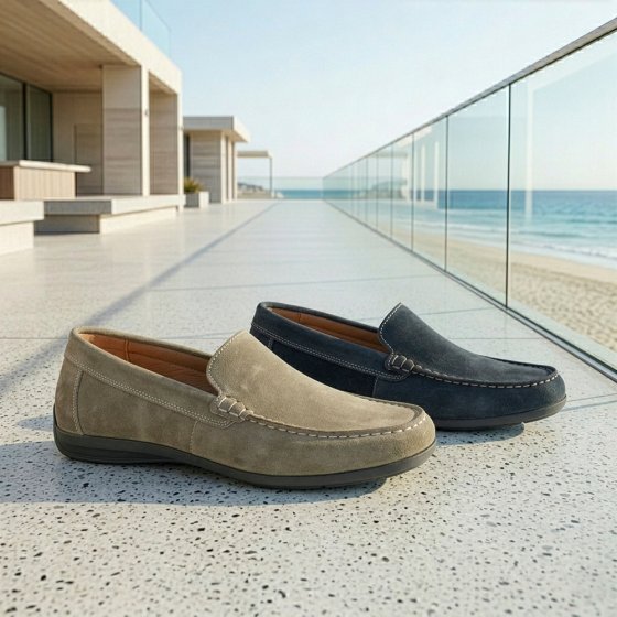 Herren Mokkasins 46 | Blau