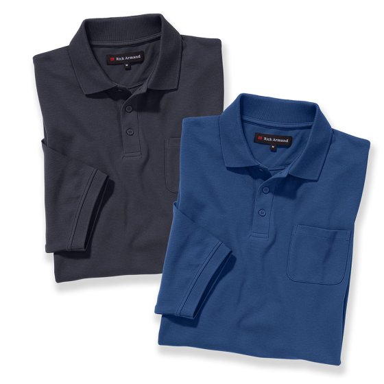 Pique Poloshirt en lot 3XL (128/132) | Marine#Bleu roi