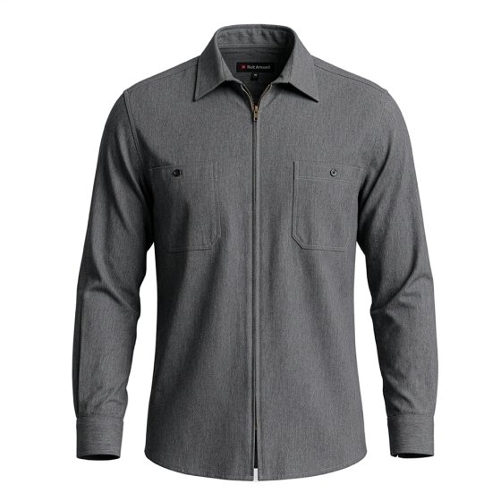 Chemise en flanelle avec fermeture éclair sur toute la longueur 