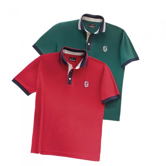 Aufwändiges Piqué-Poloshirt Rot 