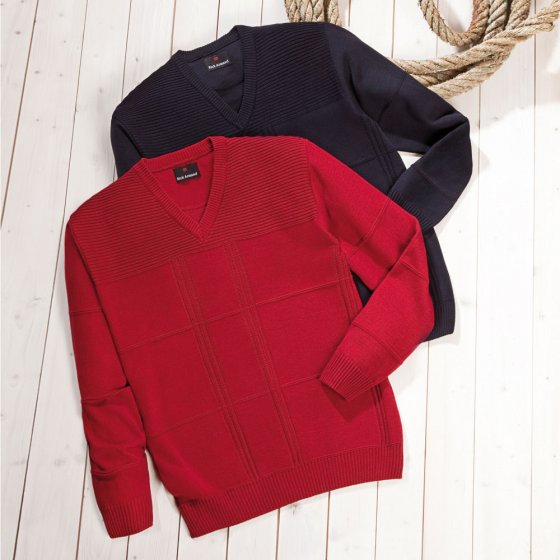 Pullover à motifs (marine)
