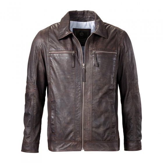 Veste en cuir agneau nappa 