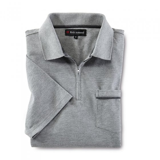 Polo maille piquée et col zippé