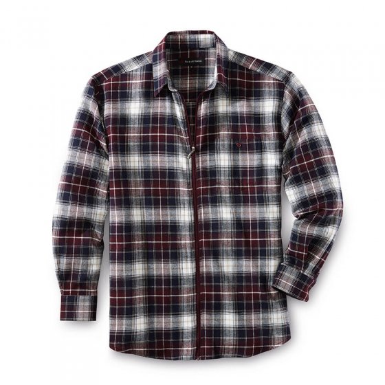 Chemise de flanelle fermeture éclair 