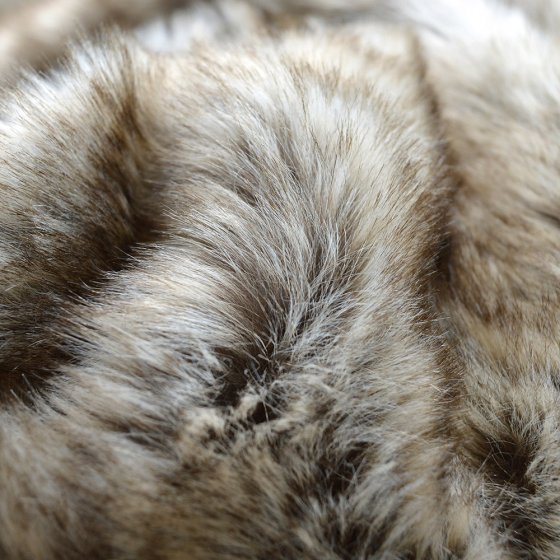 Fellimitat Wohndecke „Wolf” Braun