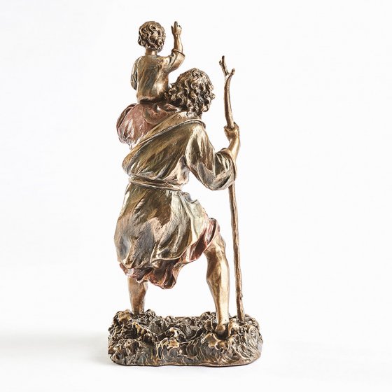 Statuette de Saint-Christophe avec l'enfant Jésus 