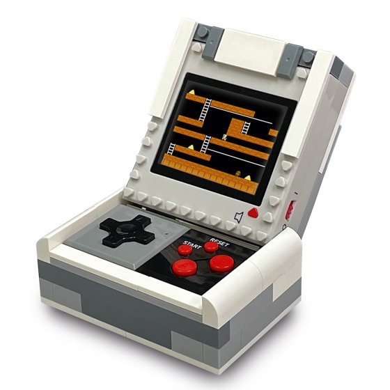 Retro-Spielekonsole mit Bausteinen