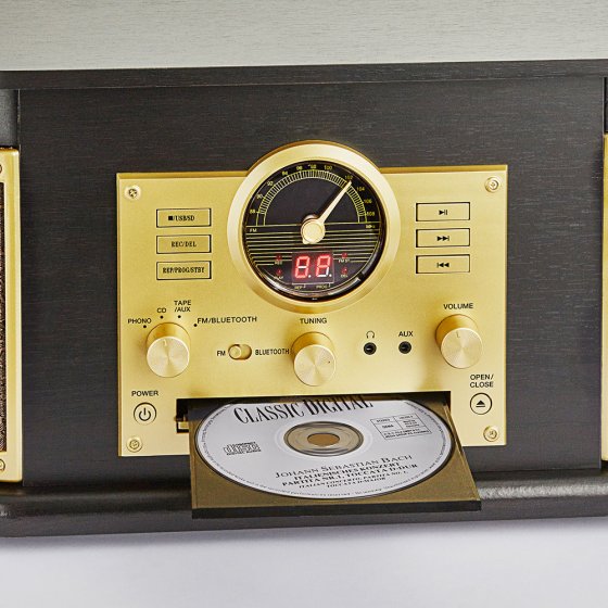Retro-Stereoanlage mit Aufnahmefunktion