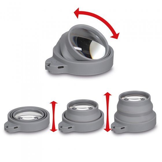 LED-Lupe mit optischem Glas 