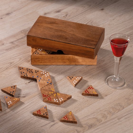 Trio-Dominospiel aus Holz