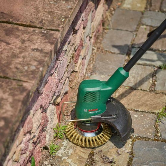 Brosse métallique de désherbage pour faux à moteur 
