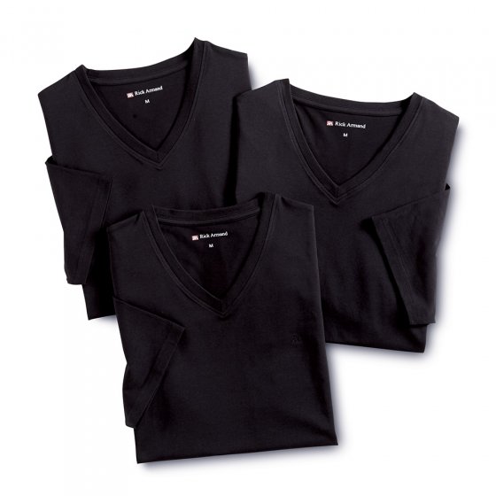 T-shirts stretch Par lot de 3 paires  M | Noir