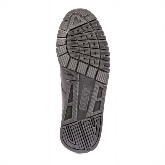 Ledersportschuh mit Klettverschluss 47 | Schwarz