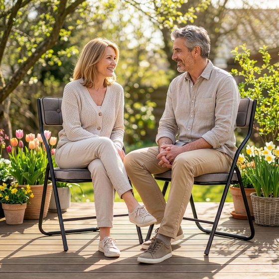 Klappbarer Komfort-Stuhl im 2er-Pack 