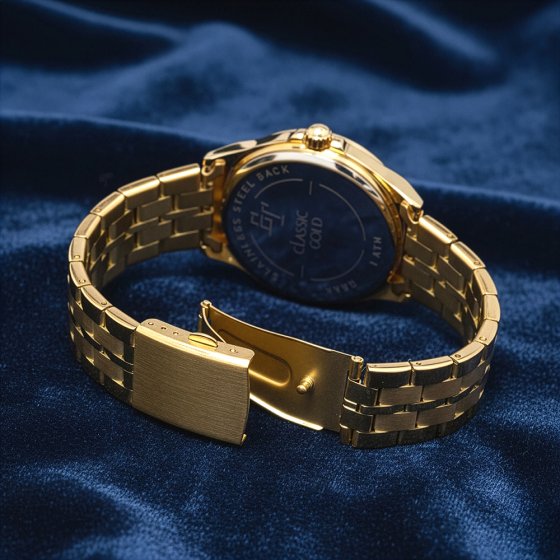 Votre cadeau : horloge classique « Gold » 
