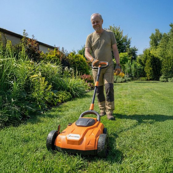 Akku-Einhand-Rasenmäher 