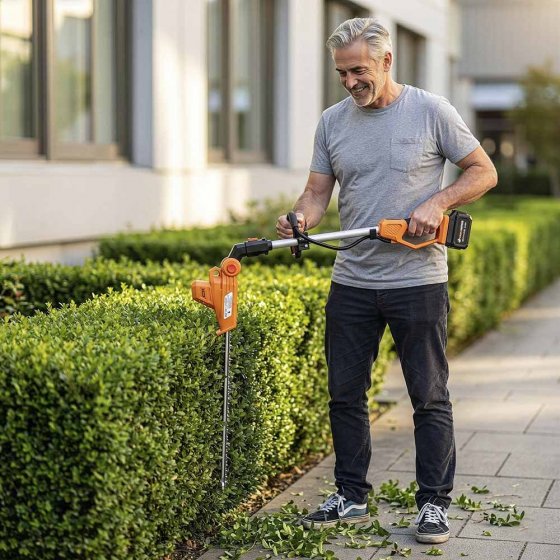 Taille-haie sans fil multi-angles 