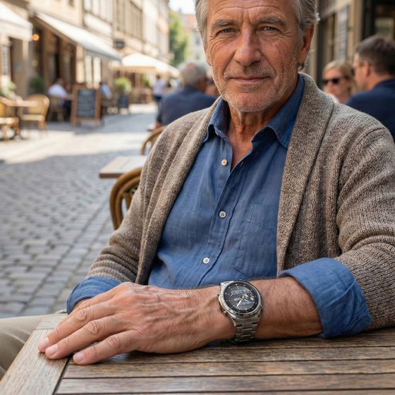 Multifunktions-Chronograph Silber