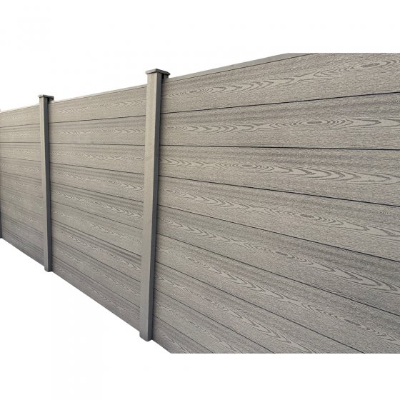 WPC-Sichtschutzzaun 9m 