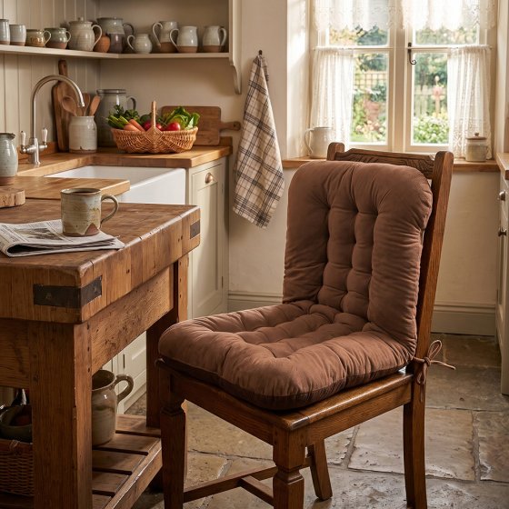 Coussin d'assise confort, marron 